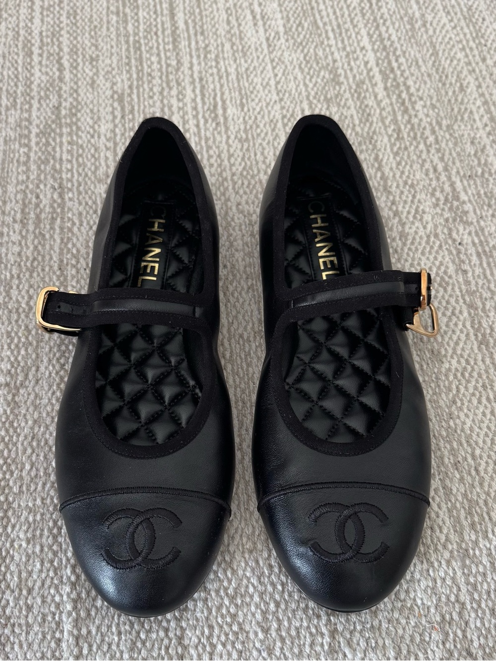 Chanel Leather Mary Jane Flats in Great condition